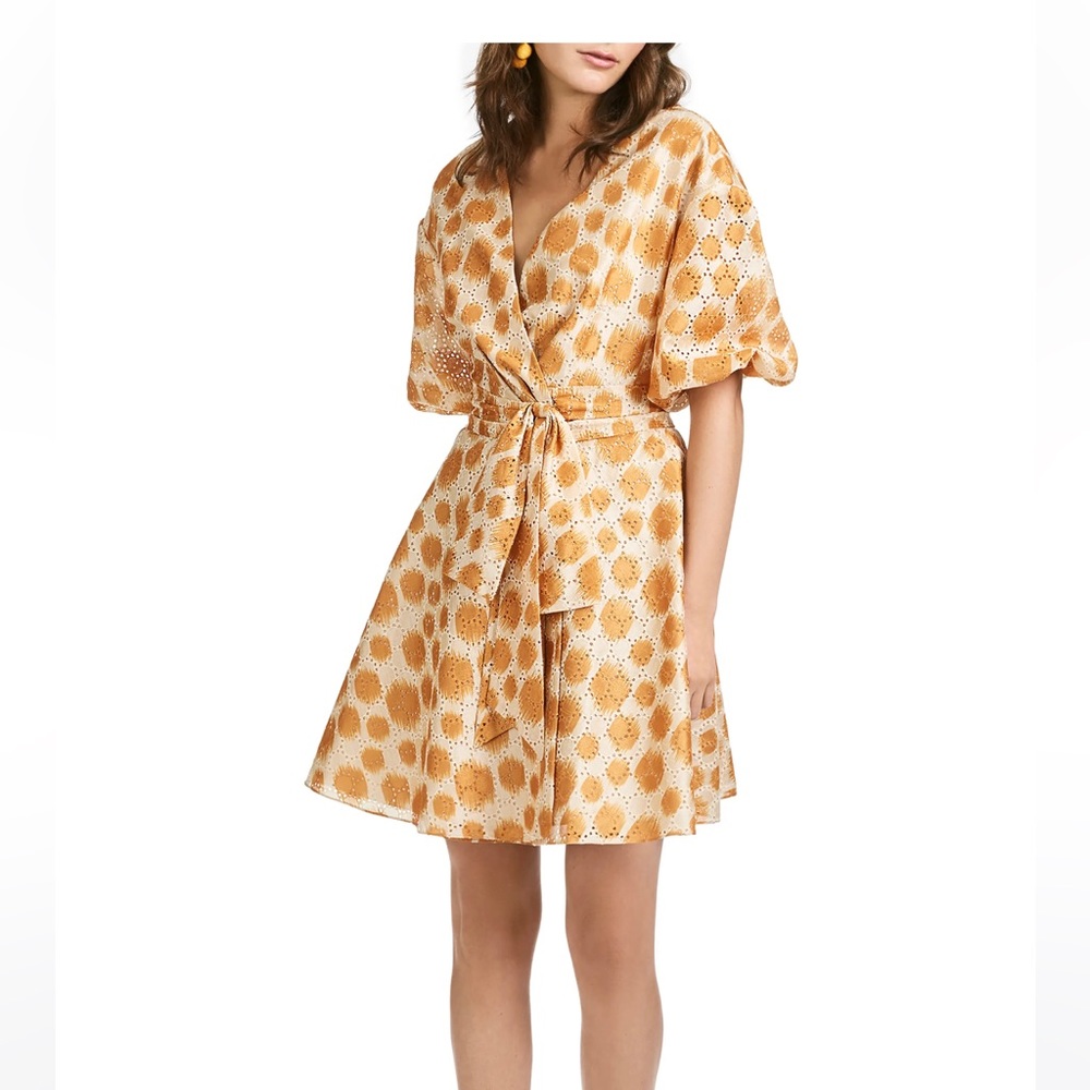 Sachin & Babi Gold/yellow polka dot dress